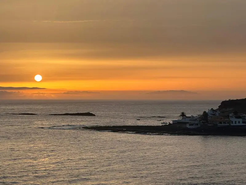 Sonnenuntergang über dem Atlantik auf Teneriffa