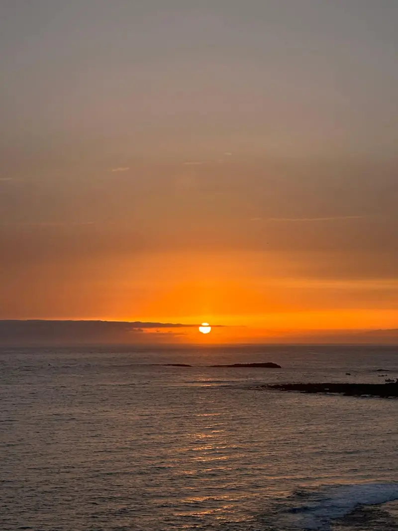 Sonnenuntergang von einer Yacht vor Teneriffa