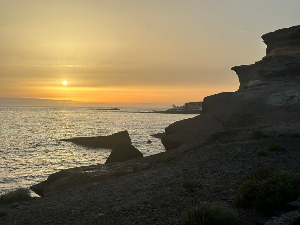 Relaxed sunset on Tenerife