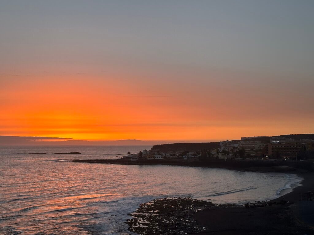 Sunset on the coast of Costa Adeje Tenerife