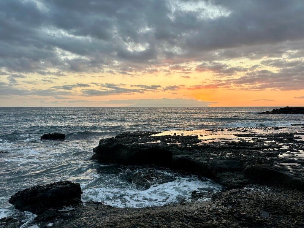 Sunset from a mountain viewpoint in Tenerife