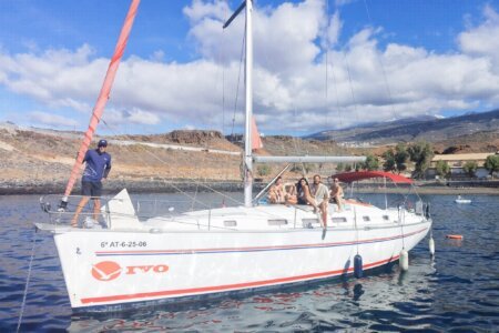 Private yacht charter with guests in Costa Adeje, Tenerife
