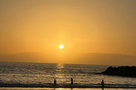 Sunset from a beach in Tenerife